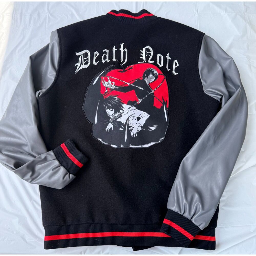 Death Note Varsity Jacket Anime Manga Ryuk L Yagami Letterman Coat